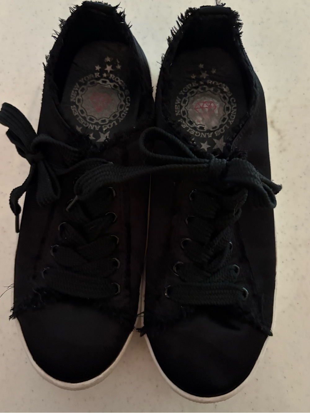 Rock & Candy Black Lace-Up Women's Sneakers